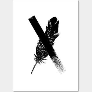 Feather bird X Posters and Art